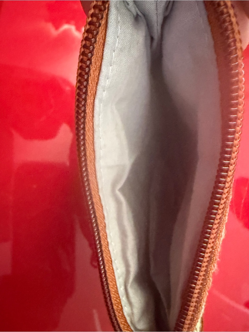 Handcrafted Brown & Turquoise Embroidered Zip Wallet - Picture 2 of 2